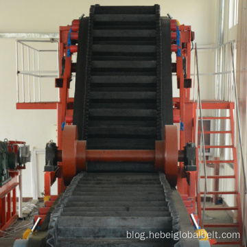 angle sidewall belt conveyor and belt corrugated